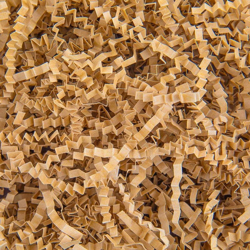 Caleihd 1/2 LB Crinkle Cut Paper Shredded Filler Paper for Gift Baskets Gift Box Confetti Shreds Decoration Stuffing for Birthday, Weddings, Anniversaries, Christmas Wrapping Brown - Image 1